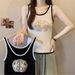 retro Knitted Camisole For Women, 2024 Summer Model, New Chinese-style Embroidered Sleeveless Top_ecoleips.com