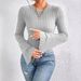 WG122 European And American New Spring Short Style Bell Long Sleeve Round Neck Simple T-shirt_ecoleips.com