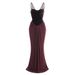 Women's Clothing Women's Slimming Long Dress Summer Elegant Backless Spliced Mesh European American Style With Suspender Waist_ecoleips.com