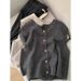 Elegant Metal Button Knit Vest Women, Sleeveless Top For Spring, Autumn, And Wint, Korean Style Solid Color Soft_ecoleips.com