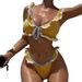 Women's Clothing Women's Sexy Tie-Up Solid Color Swimsuit Style Two Piece Bikini Style Beach & Pool Ready_ecoleips.com