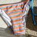 Women's Stripe Print Tie-Front Bikini Set With Removable Padding - Breathable Polyester Swimwear For Beach & Pool (S/M/L/Xl)_ecoleips.com