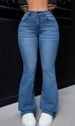 Women's Clothing Plus Size Slimming Denim Flared Pants High Elasticity Spring Autumn Solid Color Fashion_ecoleips.com