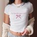 Independent Site Cross-border Best-selling Women's Clothing: Round-neck Printed Slim-fit T-shirt, Sweet And_ecoleips.com