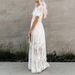 Aria Basics Aria Basics 2021 Spring/Summer Cross-Border New European And American Women's Clothing Lace Long-Sleeve V-Neck Solid Color_ecoleips.com