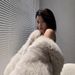 Women’s Fox Fur Hooded Coat – Trendy Faux Fur Jacket | Longline Winter Outerwear With Plush Collar_ecoleips.com