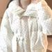 girl Corduroy Polka Dot Down Cotton Jacket For Women 2025 Winter New Thick Loose Puffer Short Coat Top_ecoleips.com