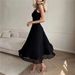 Women's Clothing Niche Chic Design Sleeveless Temperament Vest Long Skirt Square Neck Waist Slim Fit Dress_ecoleips.com