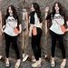 Women's 2-Piece Outfit Summer Short Sleeve Crop Top With High-Waisted Pants Set Casual Streetwear Breathable_ecoleips.com