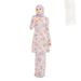 Modest Muslim Maxi Dress – 3D Floral Print Long Sleeve Abaya Dress For Women (S-5XL, Breathable Polyester Blend, Prayer & Daily Wear)_ecoleips.com
