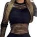 Women's Long Sleeved round Neck Dress Trendy Summer Rock Style Street Fashion Dress in Stock_ecoleips.com