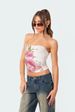 Women's Clothing new street fashion positioning printing sexy navel baring chest wrap _ecoleips.com
