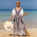 Bohemian Beach Cover-Up Dress – Lightweight & Breathable 99% Cotton Tunic For Women, Oversized Flowy Summer Dress, Perfect For Pool_ecoleips.com