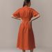 Women's Long Dress V Neck Short Sleeve Front Button Loose Fit Shirt Dress With Slit Fashion_ecoleips.com