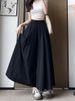 K Women's New High Waisted A-line Skirt With A Hanging Feeling And Wide Leg Pants_ecoleips.com