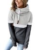 2025 New Women's Autumn Winter Solid Color Patchwork Casual High Neck Hooded Sweatshirt For Women_ecoleips.com