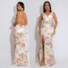 Women's Clothing Sexy Suspender V Neck High Slit Sequin Dress Velvet Beaded Print Long Skirt For Women_ecoleips.com