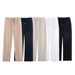 Women's Casual Straight Leg Pants Summer New Arrival Simple Versatile Linen Blend High Waist Mid-Length Trousers_ecoleips.com