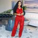 Women's Clothing Neck Lace Up Sleeveless Backless Top With Slim Fit Loose Trousers Sexy Tassel Two Piece Suit_ecoleips.com