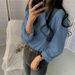 Korean Style Women's Long Sleeve T-Shirt Spring Autumn Solid Color Loose Fit Versatile Student Clothing Top for Ladies_ecoleips.com