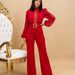 Women's Elegant Unique Lace Up Wide Leg Jumpsuit Clothing Source_ecoleips.com