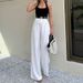 Women's Clothing High-Waisted Straight Leg Trousers Fashion Autumn Style Casual Solid Color American Design Bottoms_ecoleips.com