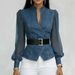 Women's V Neck Lace Long Sleeve Top Casual Elegant Fashion Tees For Spring/Summer/Autumn Independent Website AliExpress_ecoleips.com