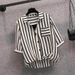 Women's Slimming Chic Korean Style Striped Shirt Casual Versatile Top For Spring_ecoleips.com