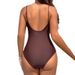 Women's Clothing Slimming One Piece Swimsuit Solid Color Sexy Beach Bikini For Hot Spring_ecoleips.com