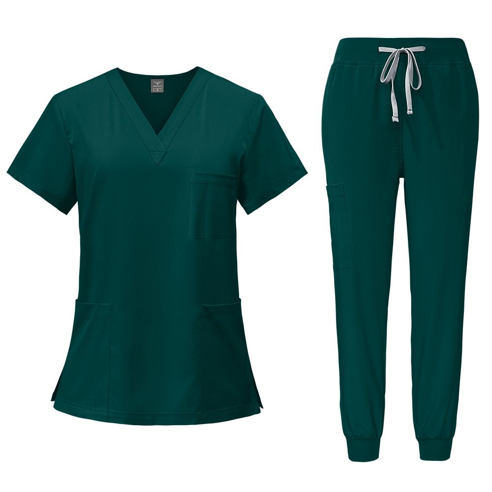 Women's Clothing Quick Drying Elastic Hand Washing Clothes, Doctor's Short Sleeved Work Clothes, Female Hospital Operating Room Split Suit_ecoleips.com
