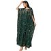 New Heavy Duty Embroidered Beaded Cape Hand Sewn Three Dimensional Flowers Party Robe Dress_ecoleips.com