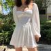 Elegant Slim Fit Sexy Chiffon Dress With Puff Sleeves OL Style Office Ladies Summer Spring Casual Formal Wear Dress_ecoleips.com