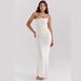 K New Arrival Off-Shoulder Fishbone Bodycon Fish Tail Long Solid Color Dress For Women_ecoleips.com