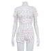 Women's Clothing Women's Summer Hot Selling Lace Edge Long Sleeved Cardigan Shorts Floral Print Home Leisure Suit_ecoleips.com