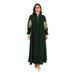Verve Muslim Plus Size Embroidered Dress Abaya Women's Robe_ecoleips.com