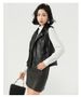 Women's Clothing Stylish Suit Style Leather Vest Faux Leather Vest With Lapel - Stylish Slim Fit Sleeveless Jacket For Office & Casual Wear_ecoleips.com