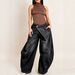 BN367 Wide Leg Jeans for Women Fashion Cross Border E-commerce European American Style Washed Distressed Patch Pocket Hot Selling_ecoleips.com