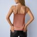 Real Shot Of Foreign Trade Women's Satin Camisole With Stacked Collar, Sexy Base Layer, And Swing Collar Short_ecoleips.com