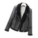 JELOICE Women's Faux Leather Jacket With Faux Fur Lining, Punk Style Long Sleeve Biker Coat For Winter, Streetwear Fashion (Black, Pink)_ecoleips.com