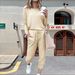 2025 Autumn New Independent European And American Cross-Border Women's Clothing Home Solid Color Casual_ecoleips.com