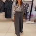 Elegant V-Neck Top With Floral Print Wide-Leg Pants Set – Stylish Two-Piece Outfit For Women Versatile Fit_ecoleips.com