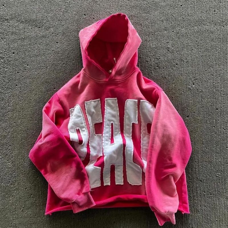 Women's Clothing Sweater Pullover Top Letter Embroidery Hooded Long Sleeve Loose_ecoleips.com