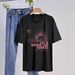 Women's Casual Round Neck Short Sleeve T-Shirt Multi-Color American Style Simple Fashionable Sports Top Solid Printed Loose Fit_ecoleips.com