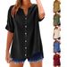 2025 Casual Summer Shirt Loose Top Women's Fashion Versatile_ecoleips.com