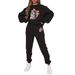 Women's Clothing Cartoon Bear Print Long Sleeved Sweatshirt And Sweatpants Suit Autumn New Fashion Casual Women's Clothing WE WL1_ecoleips.com