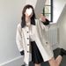 White Mid-length Trench Coat Women, 2025 New Autumn Style, Super Stylish For Petite Figures, Korean And Japanese Style_ecoleips.com