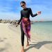 Muslim Swimsuit Best Selling Women's Swimsuit Long Sleeve Sun Protection Elastic Body Shaping Cover Up Swimwear Conservative Style_ecoleips.com