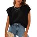 Summer Women's Round Neck Knitted Sweater Hollow Out Sunscreen Cover Up American Style_ecoleips.com