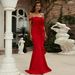 Women's Clothing One Word Collar Sleeveless Temperament Slim Long Section Solid Color Banquet Bridesmaid Dress Evening Dress_ecoleips.com
