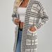 Chic Longline Houndstooth Cardigan – Oversized Open-Front Knit Wrap (Work To Weekend)_ecoleips.com